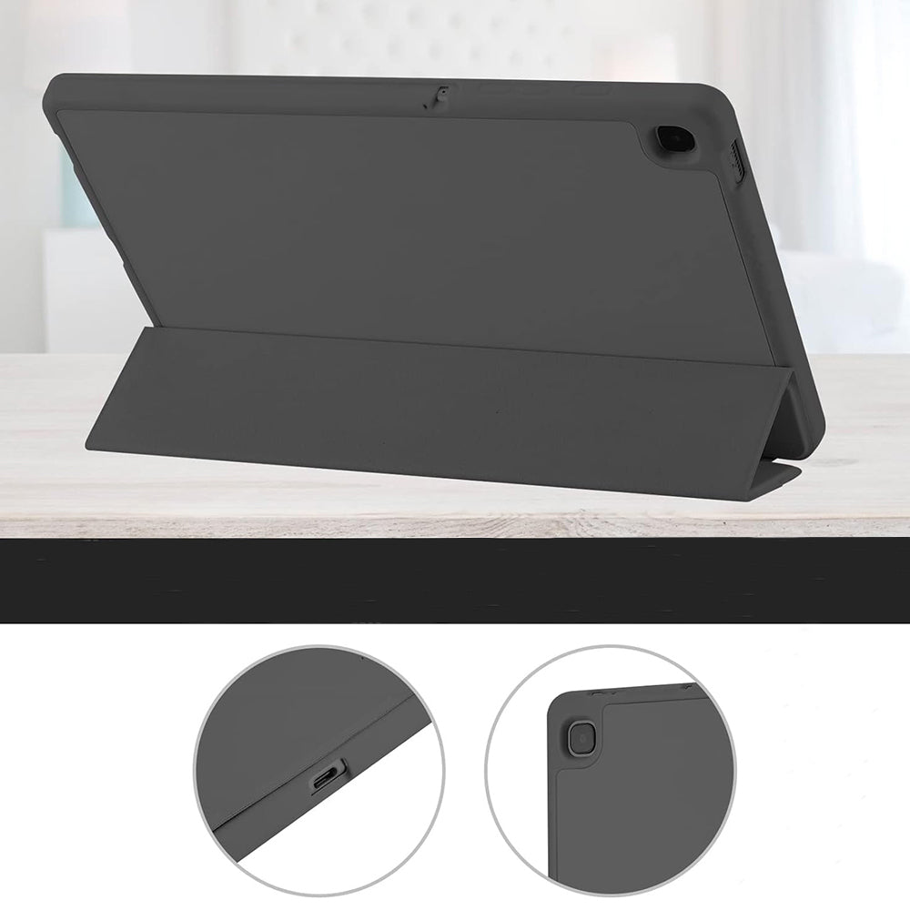 Husa de protectie tableta Techsuit Flex Trifold (with Pencil Holder) compatibil cu Samsung Galaxy Tab A7 Lite, Negru
