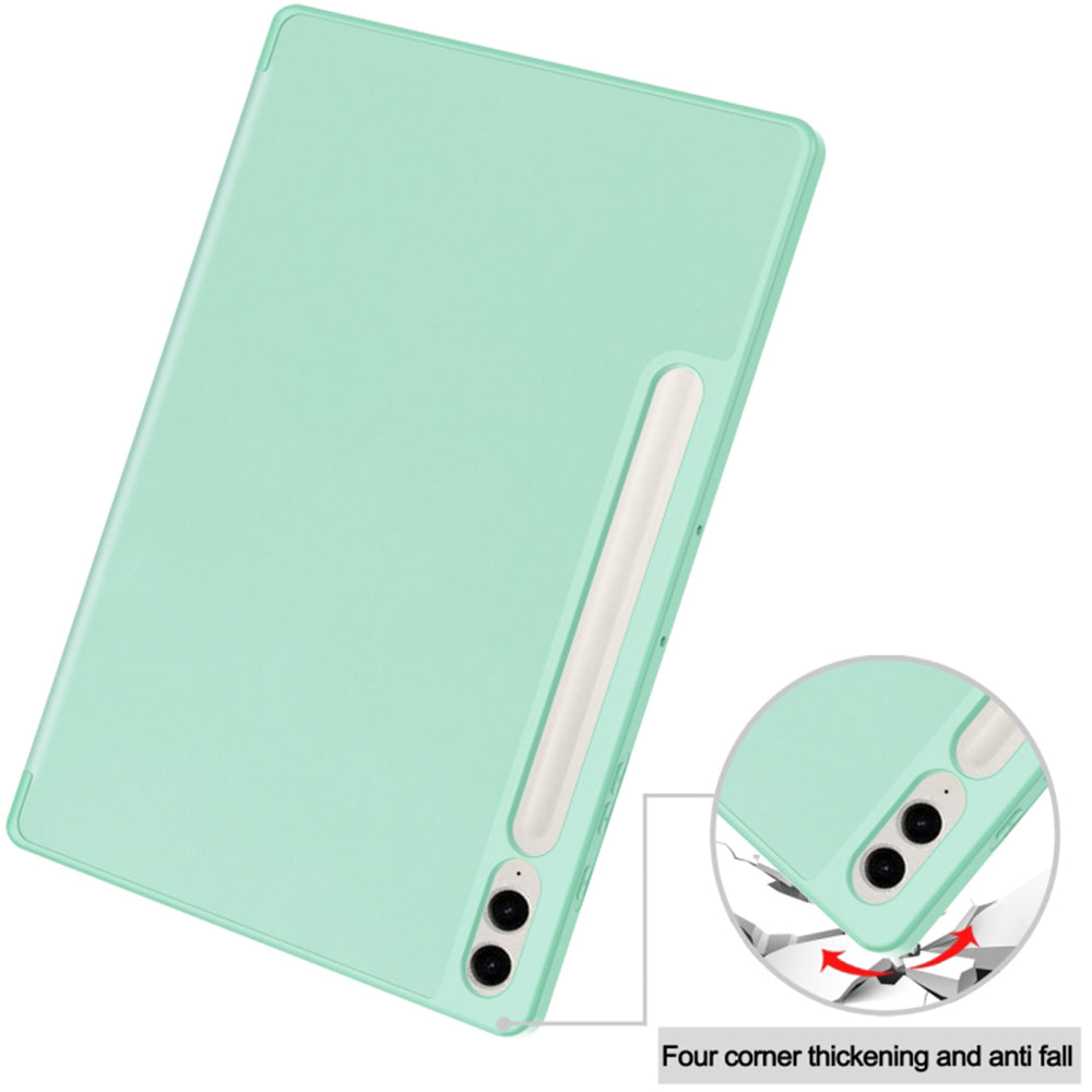 Husa de protectie tableta Techsuit Flex Trifold (with Pencil Holder) compatibil cu Samsung Galaxy Tab S9 Ultra / S10 Ultra, Gri