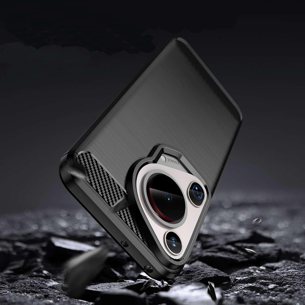 Husa de protectie Techsuit Carbon Silicone compatibil cu Huawei Pura 70 Ultra, Albastru