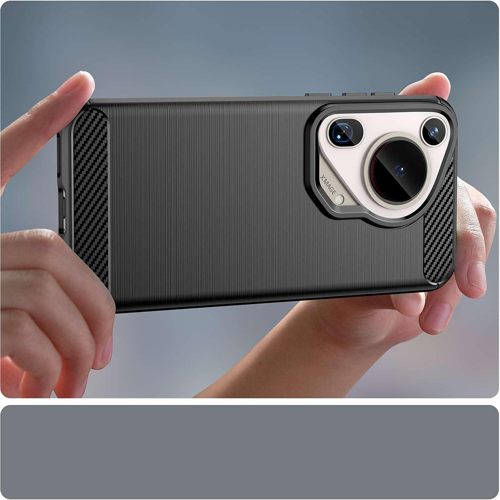 Husa de protectie Techsuit Carbon Silicone compatibil cu Huawei Pura 70 Ultra, Albastru