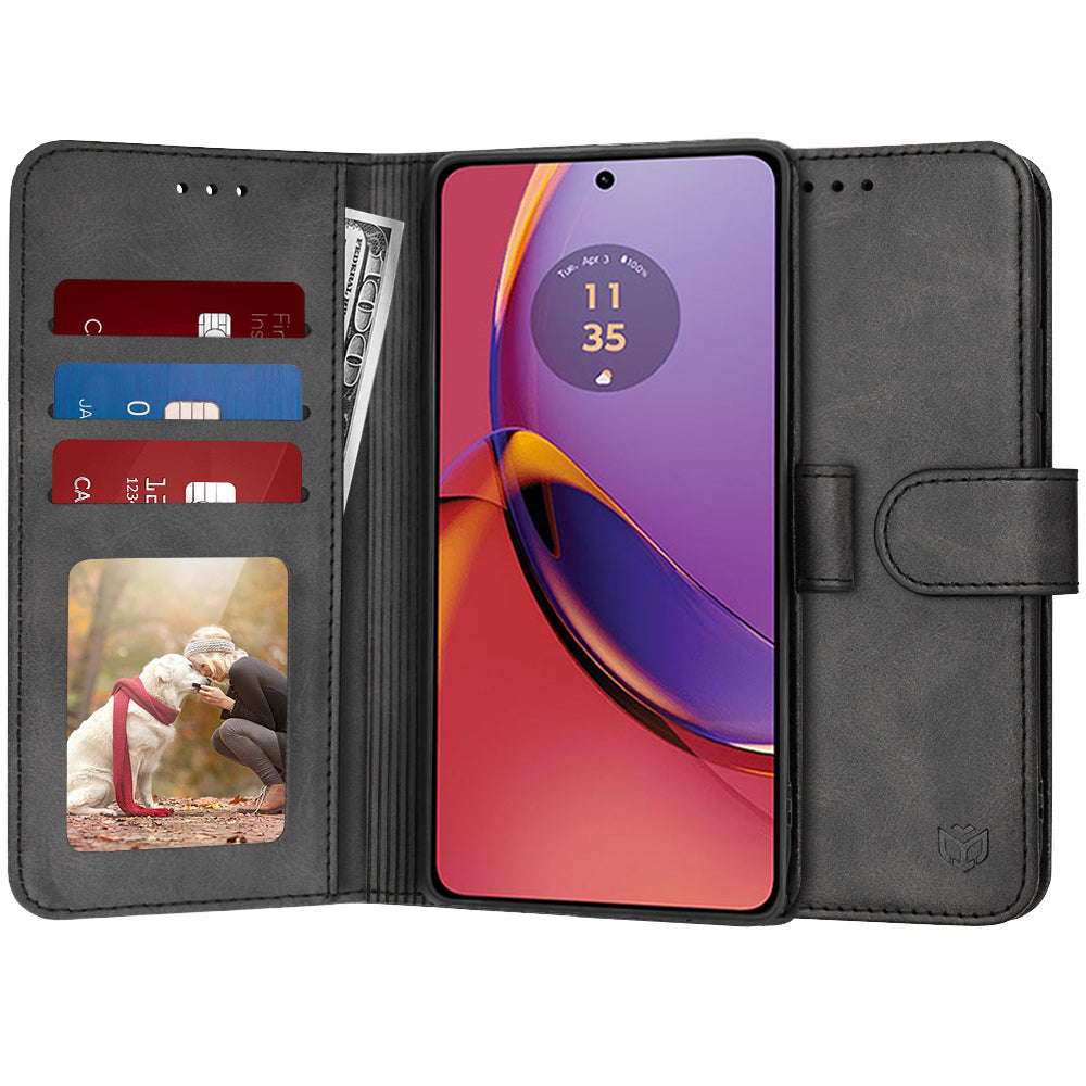 Husa de protectie Techsuit Diary Book compatibil cu Motorola Moto G84, Negru