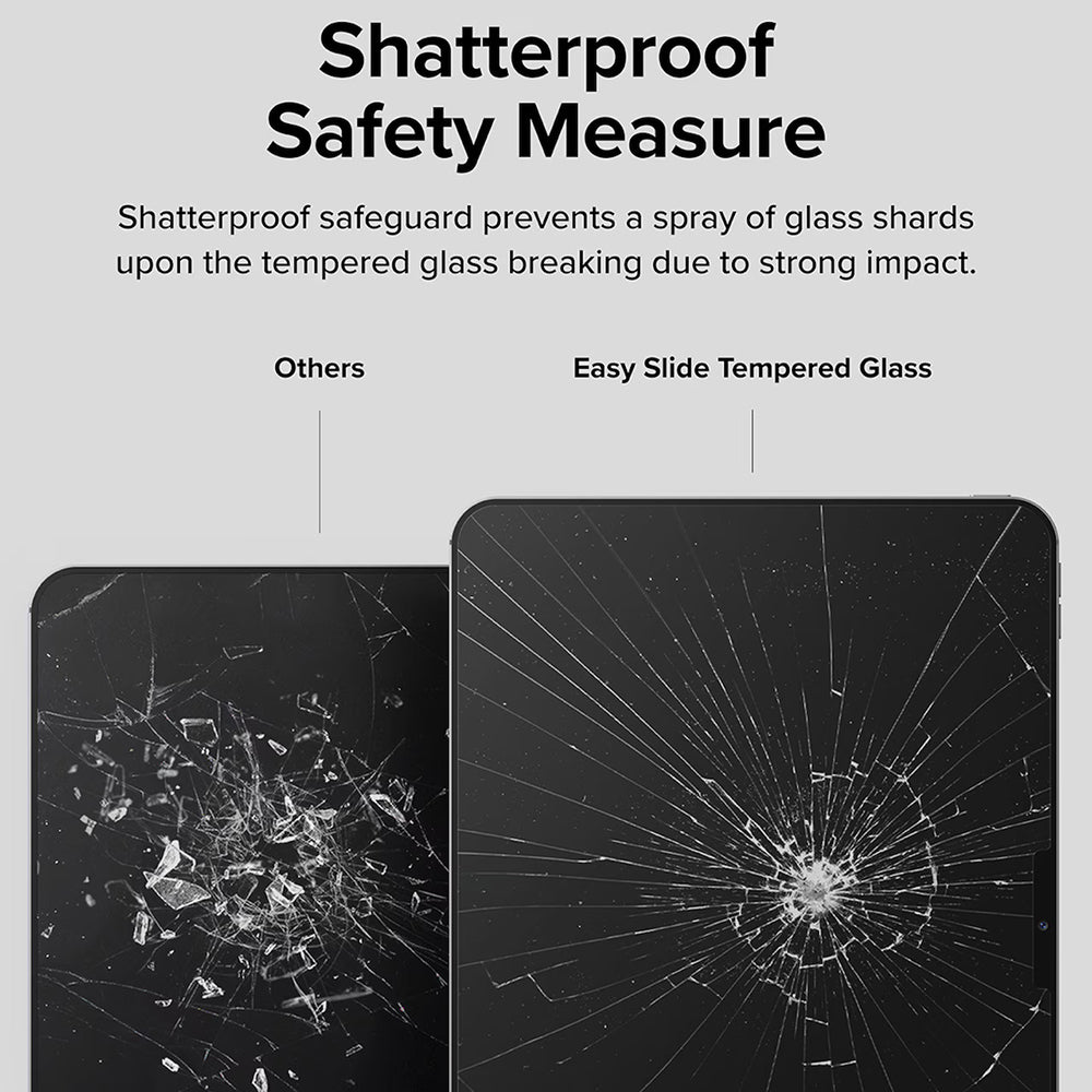 Husa de protectie tableta Ringke Easy Slide Tempered Glass compatibil cu iPad Pro 11 (2024) / iPad Pro 11 (2025), Transparent