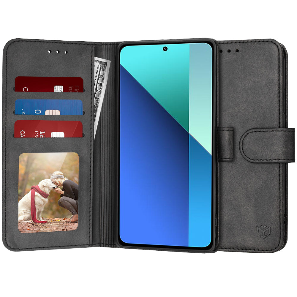 Husa de protectie Techsuit Diary Book compatibil cu Xiaomi Redmi Note 13 4G, Negru