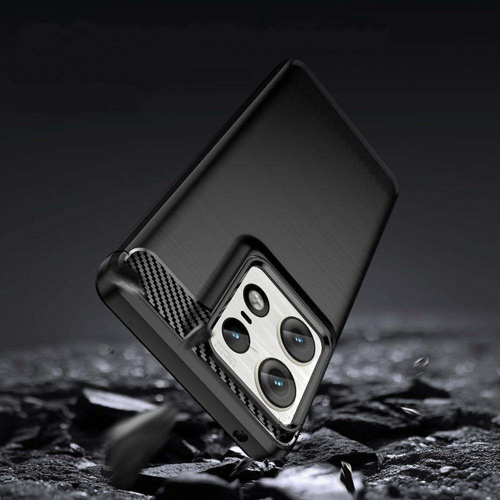 Husa de protectie Techsuit Carbon Silicone compatibil cu Motorola Edge 50 Ultra, Albastru