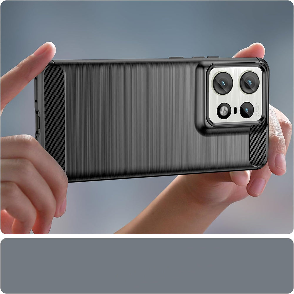Husa de protectie Techsuit Carbon Silicone compatibil cu Motorola Edge 50 Ultra, Albastru