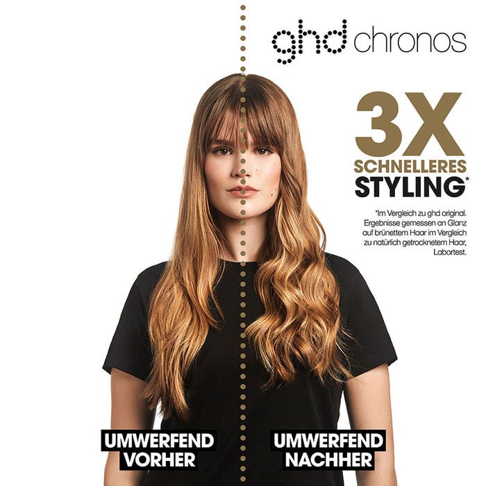 Placa de par ghd Chronos Styler, din ceramica, 185º C - Negru - NotebookGsm