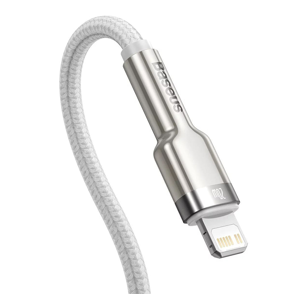 Cablu Baseus Cafule Series (CATLJK-B02), Type-C la Lightning, 20W, 2m, Alb
