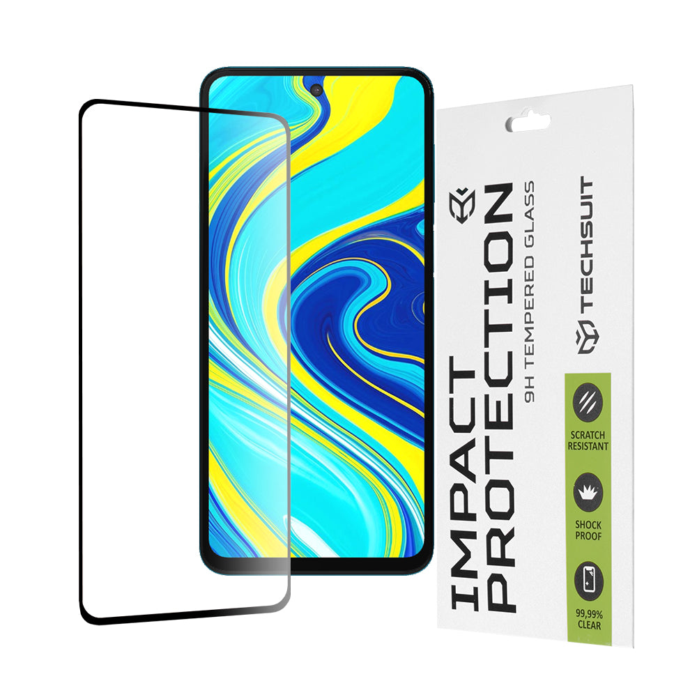Folie de protectie Techsuit 111D Full Cover / Full Glue Glass compatibil cu Xiaomi Redmi Note 9S / Note 9 Pro / Note 9 Pro Max, Negru