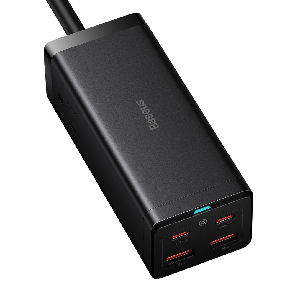Incarcator Baseus /Powerstrip (PSZM000201), Type-C Cable Included, 2 x AC, 2 x USB, 2 x Type-C, 100W, Negru
