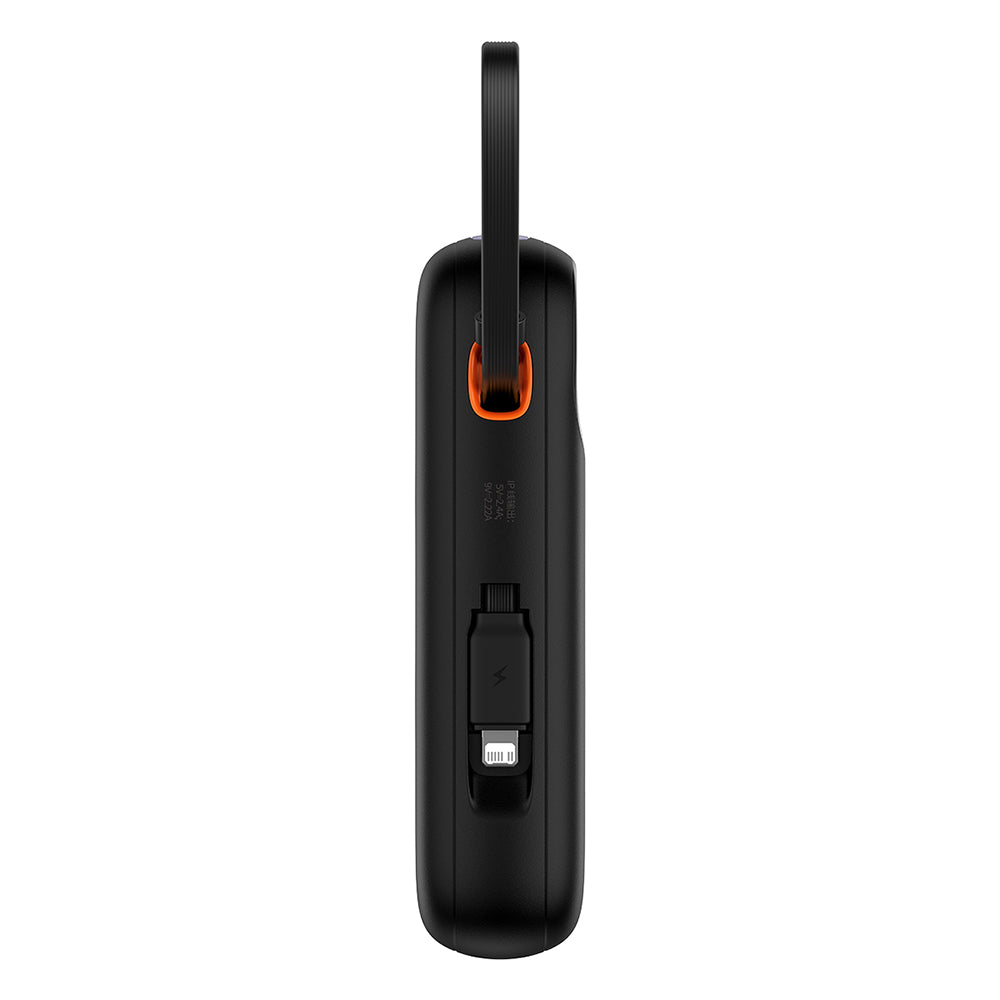 Baterie externa Baseus Qpow Pro+ (P10055003113-00), Lightning, 2x Type-C, USB, 22.5W, 10000mAh, Cable Type-C, 30cm, Negru
