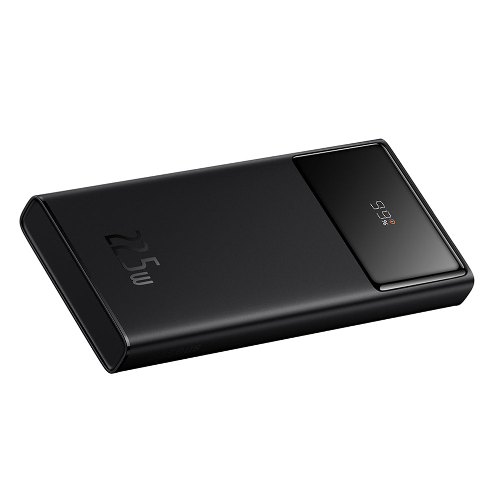 Baterie externa Baseus Star-Lord (PPXJ100001), 2x USB, Type-C, Micro-USB, 22.5W, 10000mAh, Cable Type-C, 3A, 30cm, Negru