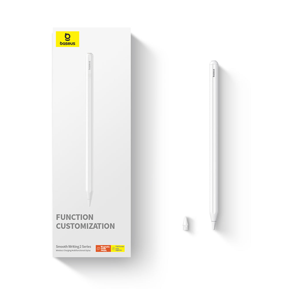 Stylus Baseus Stylus Pen Smooth Writing 2 (P80015805211-00), Active, Wireless Charging, Detachable Tip, 130mAh, for iPad, Alb