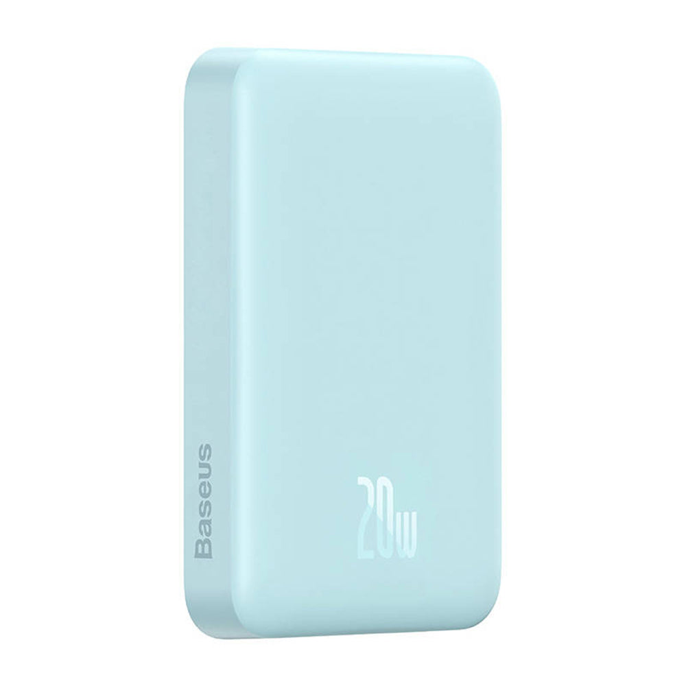 Baterie externa Baseus Magnetic Mini (PPCX110103), USB-C, MagSafe, 10000mAh, 20W, with Cable Type-C, 3A, 30cm, Bleu