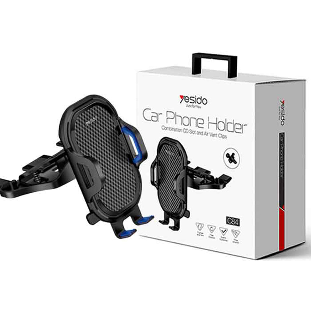 Suport Auto Yesido (C84), Prindere CD Slot, Negru