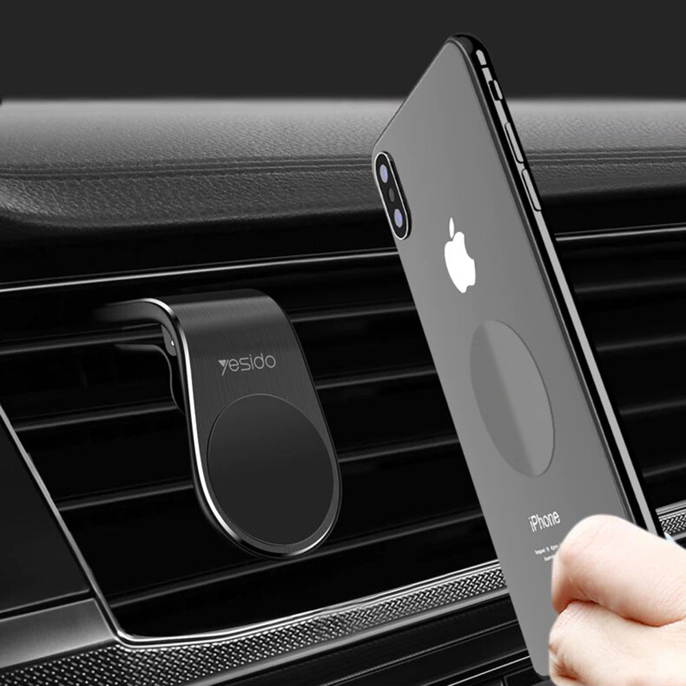 Suport Yesido (C64), Magnetic Grip for Air Vent, Negru