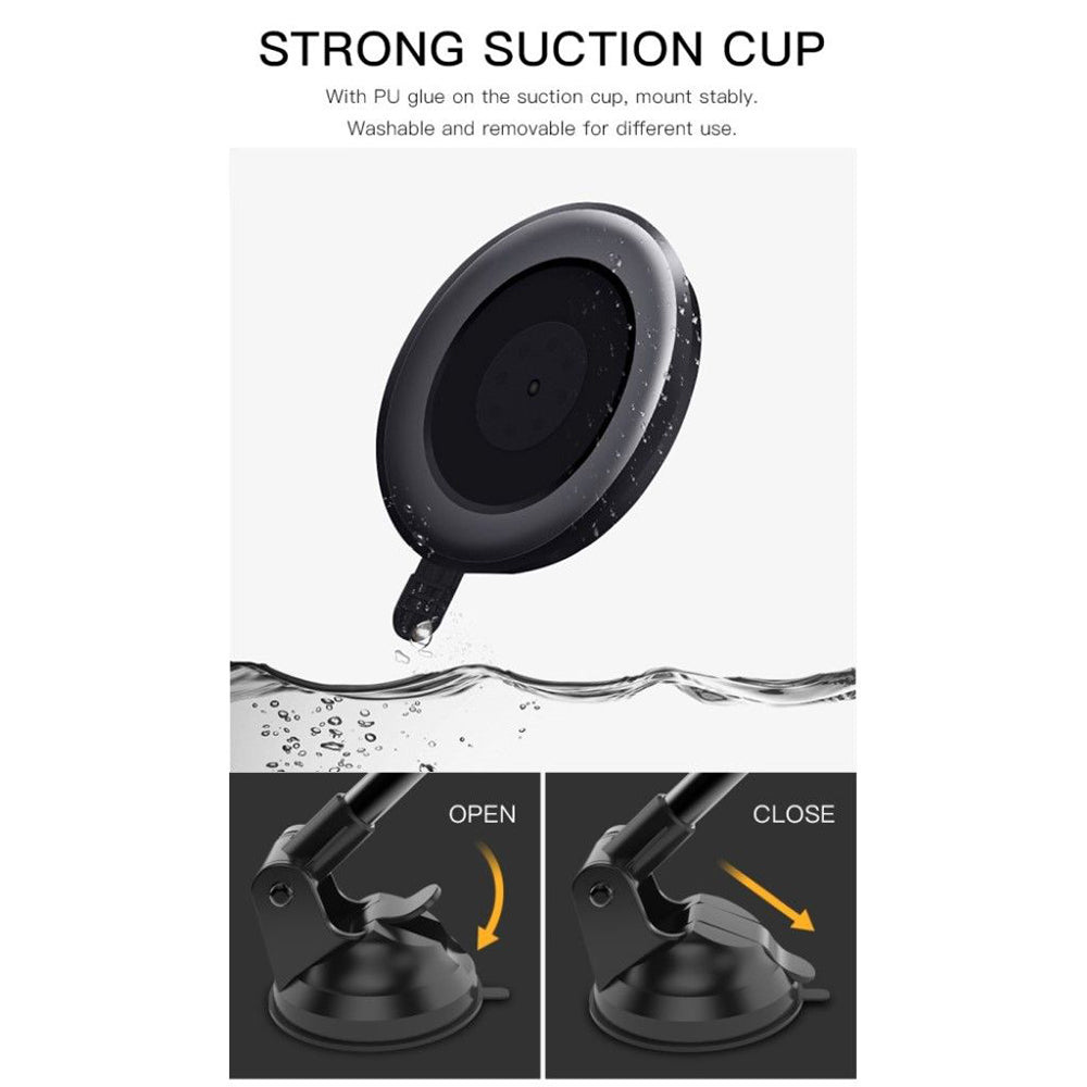 Suport Yesido (C41), Extendable Arm, 360° Rotation Angle, for Dashboard, Windshield, Negru
