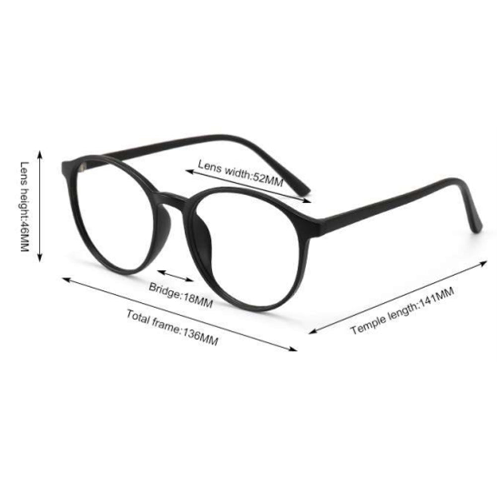Techsuit Anti-Blue Light Glasses Reflex TR90 (F8551-C2), Round, Nisipiu Black