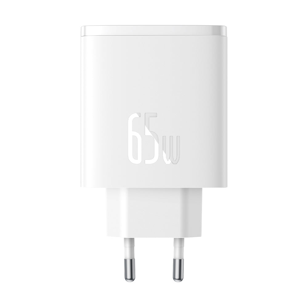 Incarcator Baseus (P10152301213-00), 2x Type-C + USB, 65W, Alb