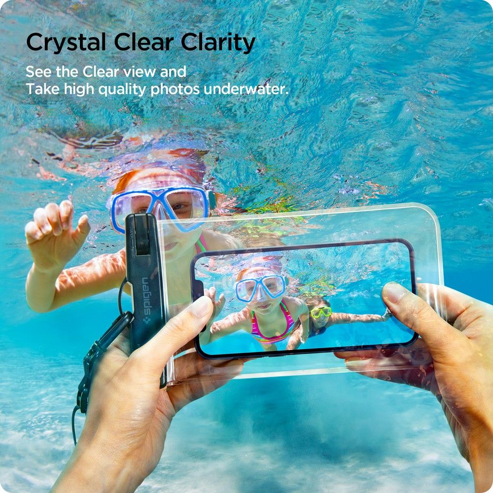 Spigen (set de 2) Waterproof Case A601 (AMP03098), IPX8, for Phone 3.5 - , Transparent