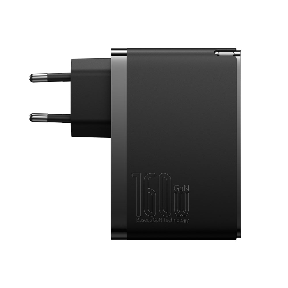 Incarcator Baseus GaN5 Pro Digital (P10110825113-00), Type-C Cable Included, Fast Charger, 2xType-C, USB, 160W, 240W, Negru