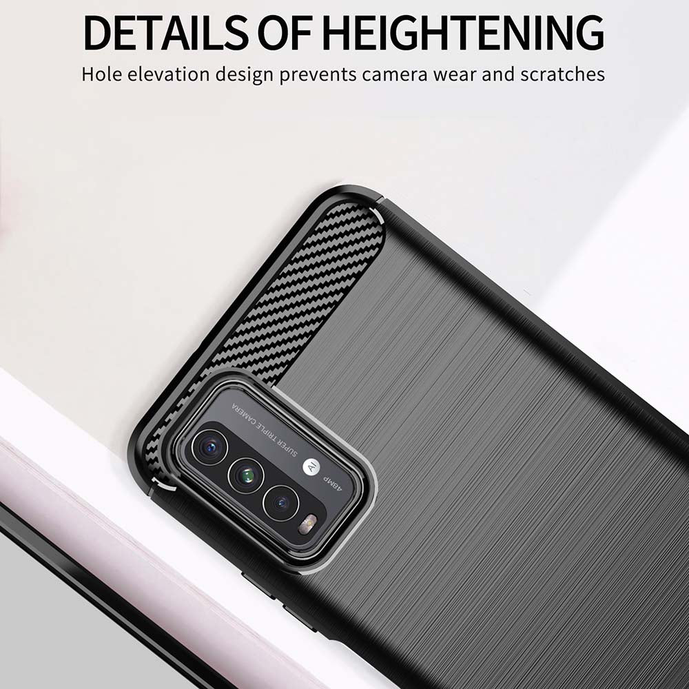 Husa de protectie Techsuit Carbon Silicone compatibil cu Xiaomi Redmi 9T / Redmi 9 Power, Negru