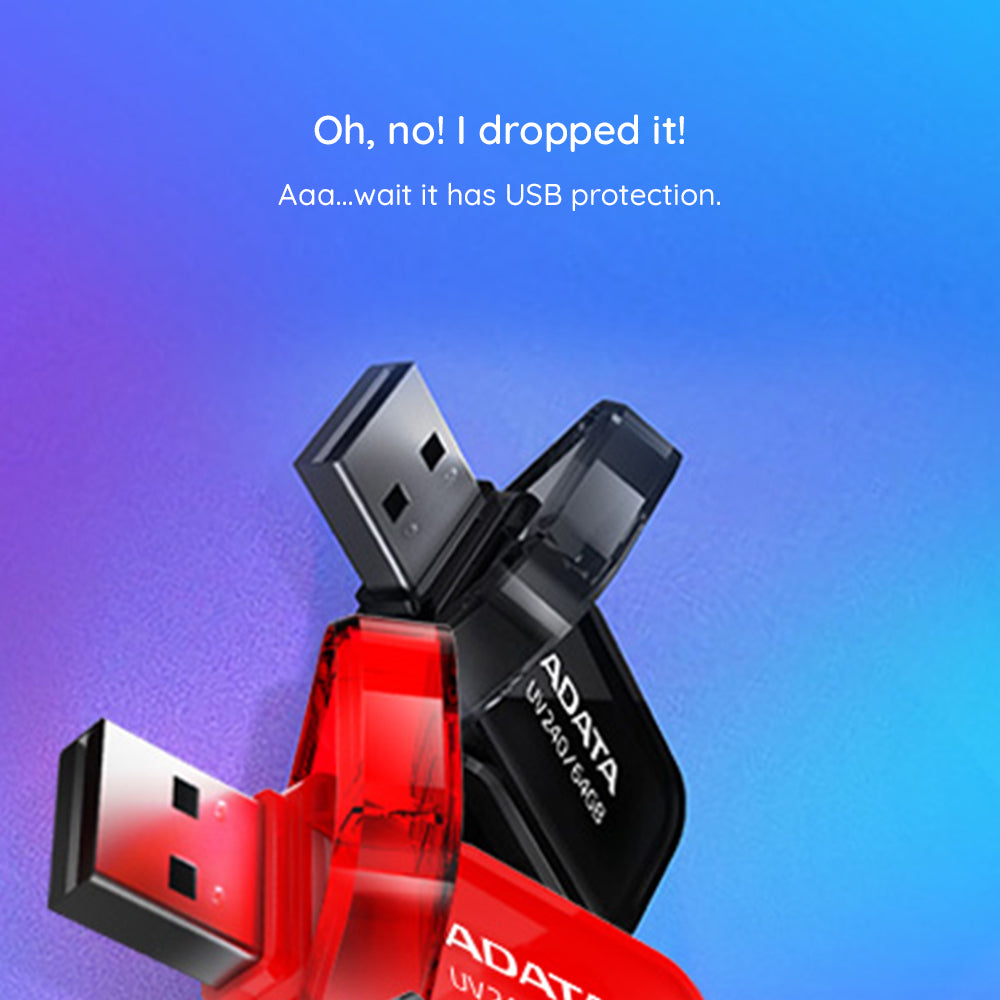 Stick de Memorie Adata UV240 (AUV240-64G-RBK), 64GB, USB 2.0, Negru