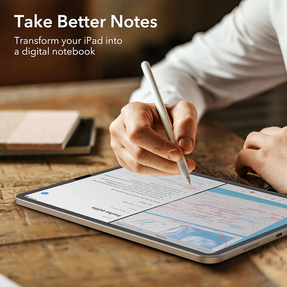 Husa de protectie tableta ESR Paper-Feel (set de 2) compatibil cu iPad Pro 12.9 (2018 / 2020 / 2021 / 2022), Transparent Mat