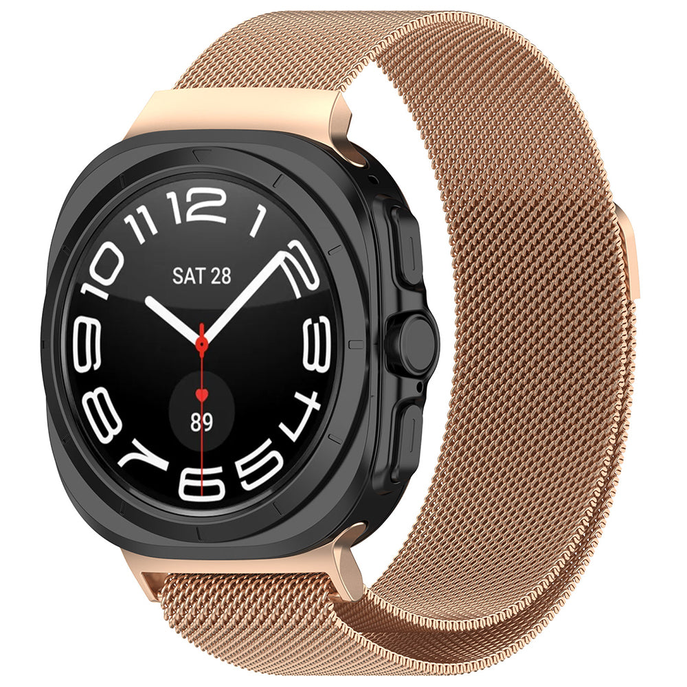 Curea smartwatch Techsuit Watchband (W009) compatibil cu Samsung Galaxy Watch Ultra 47mm / Watch Ultra 2, Roz Auriu