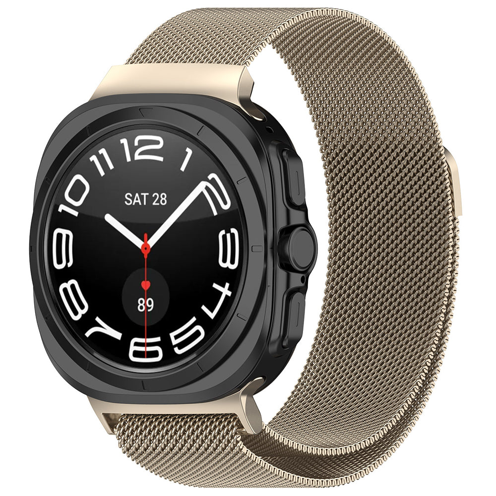 Curea smartwatch Techsuit Watchband (W009) compatibil cu Samsung Galaxy Watch Ultra 47mm / Watch Ultra 2, Titanium Natural