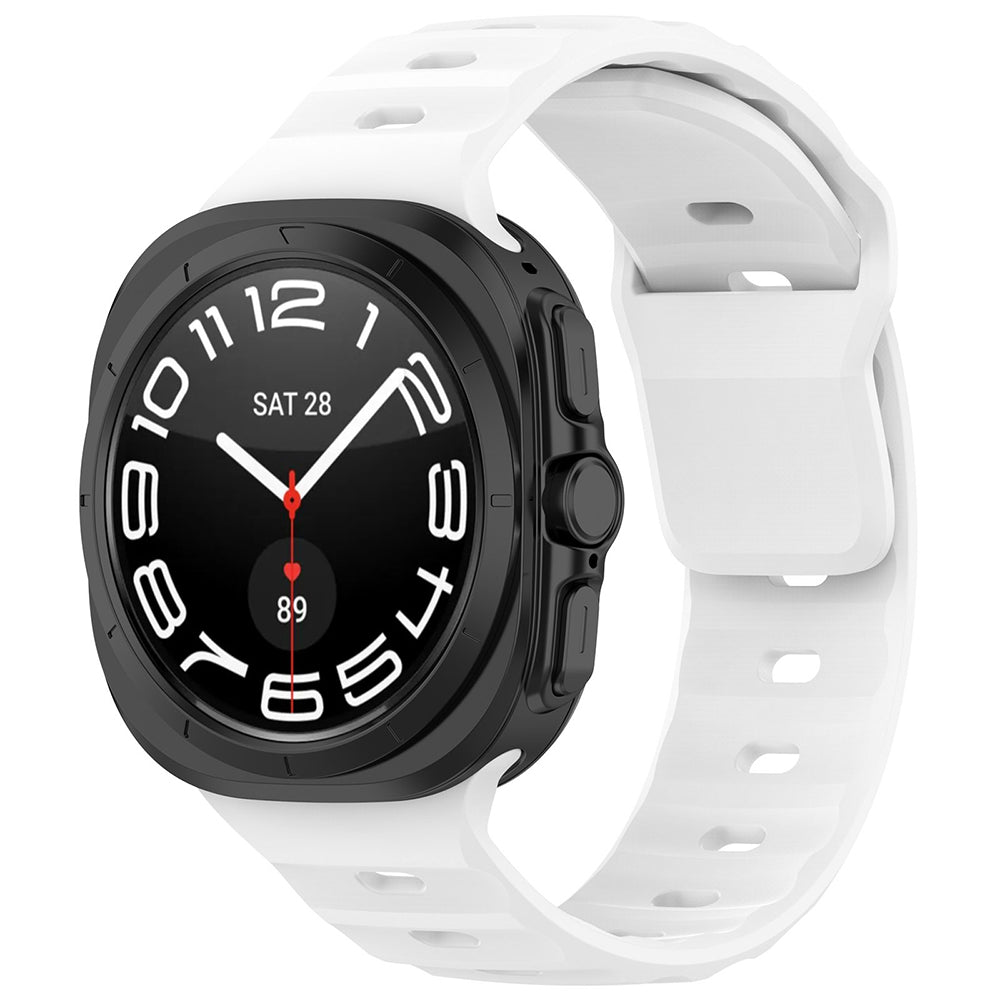 Curea smartwatch Techsuit Watchband (W055) compatibil cu Samsung Galaxy Watch Ultra 47mm / Watch Ultra 2, Alb