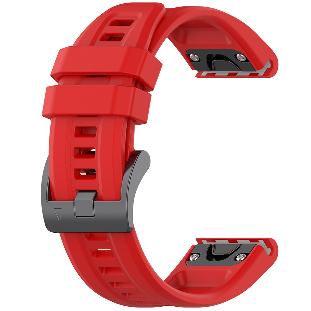 Curea smartwatch Techsuit Watchband QuickFit 22mm compatibil cu Garmin Fenix 5 / Fenix 6 / Fenix 7, Roșu