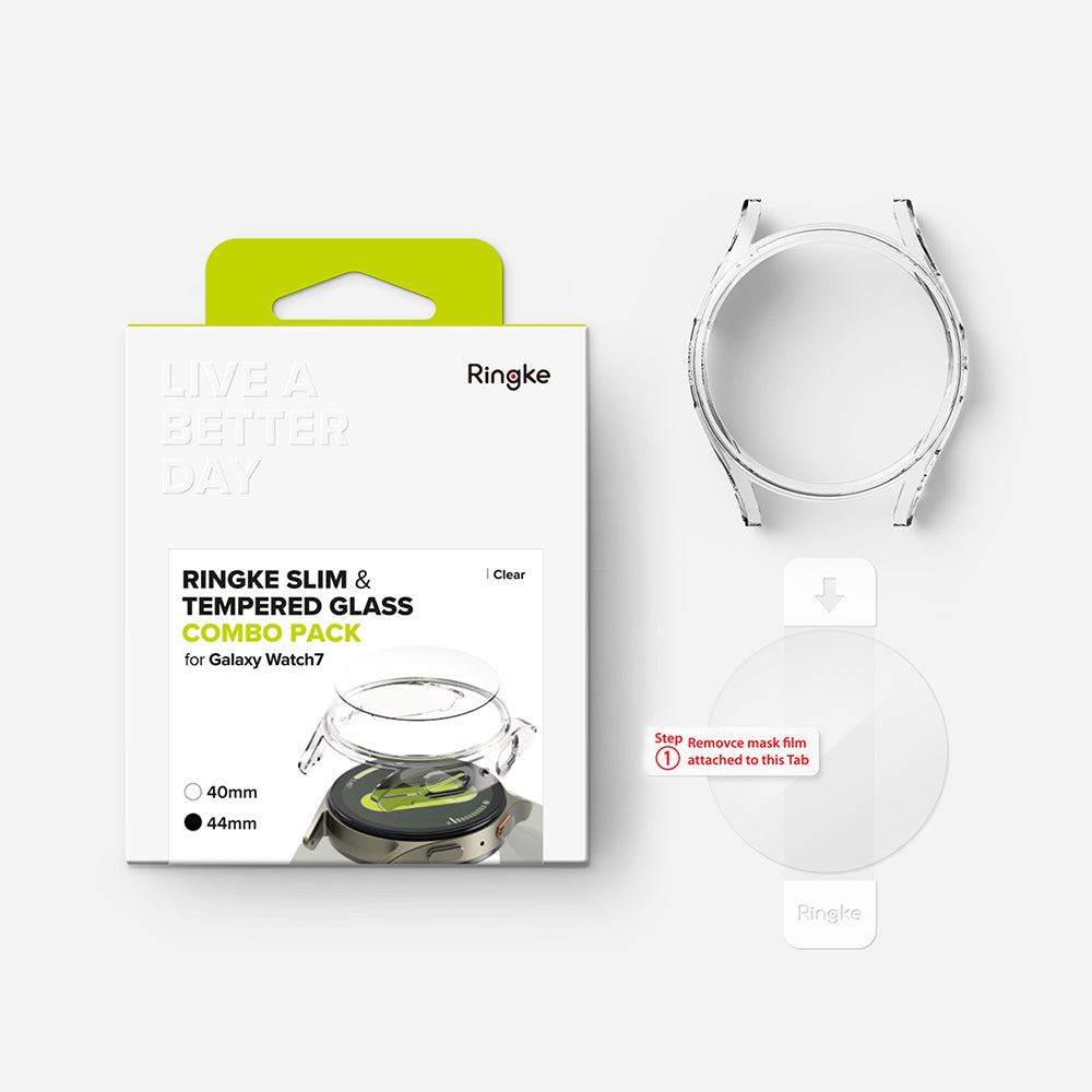Folie de protectie smartwatch Ringke Slim + Screen Protector compatibil cu Samsung Galaxy Watch7 44mm, Transparent