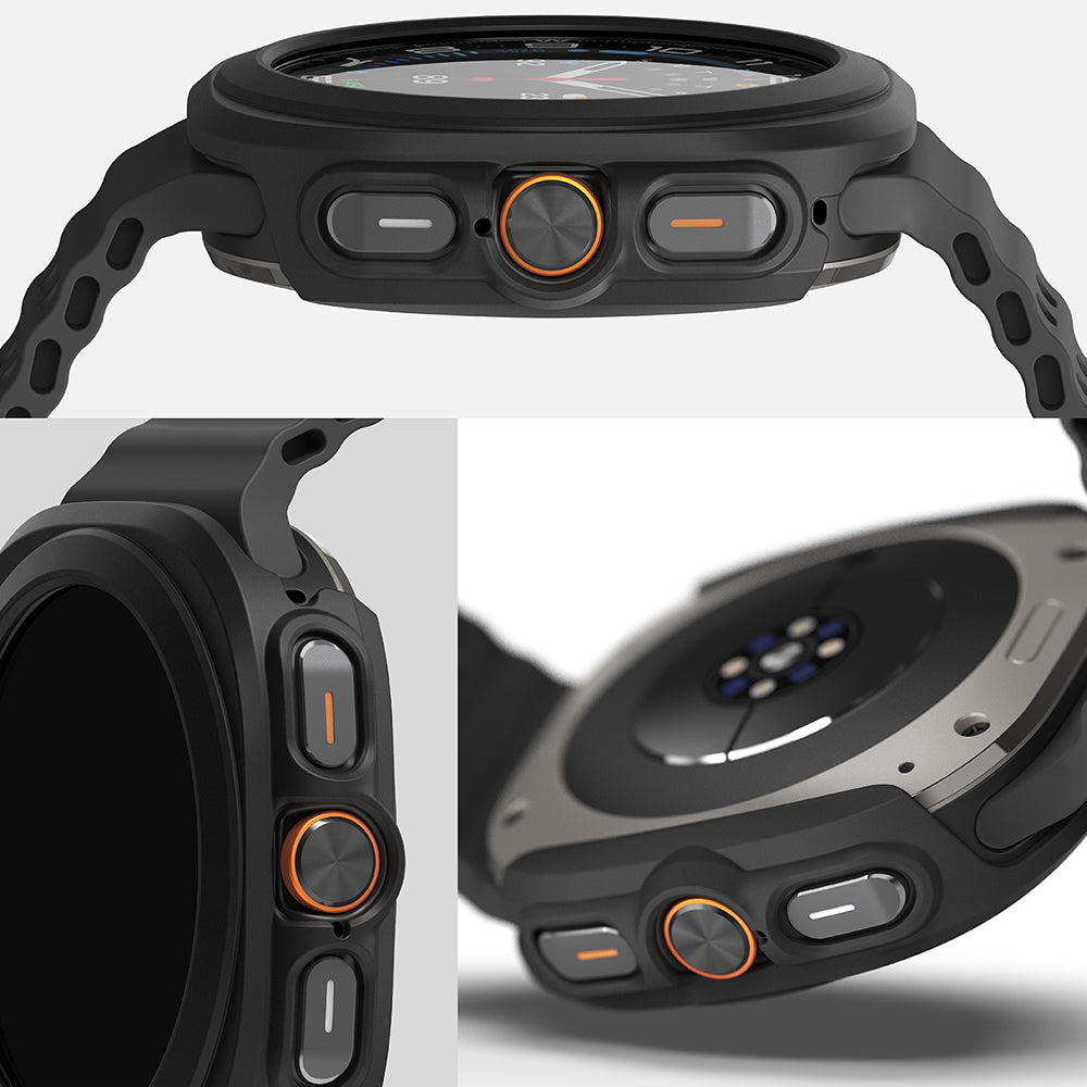 Folie de protectie smartwatch Ringke Slim + Screen Protector compatibil cu Samsung Galaxy Watch Ultra 47mm, Negru Mat