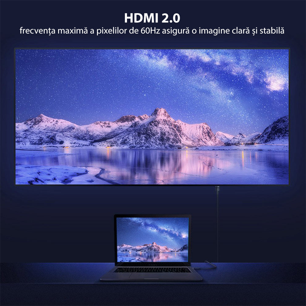Cablu Baseus Cafule (CADKLF-G01), HDMI, 4K, 3m, Negru