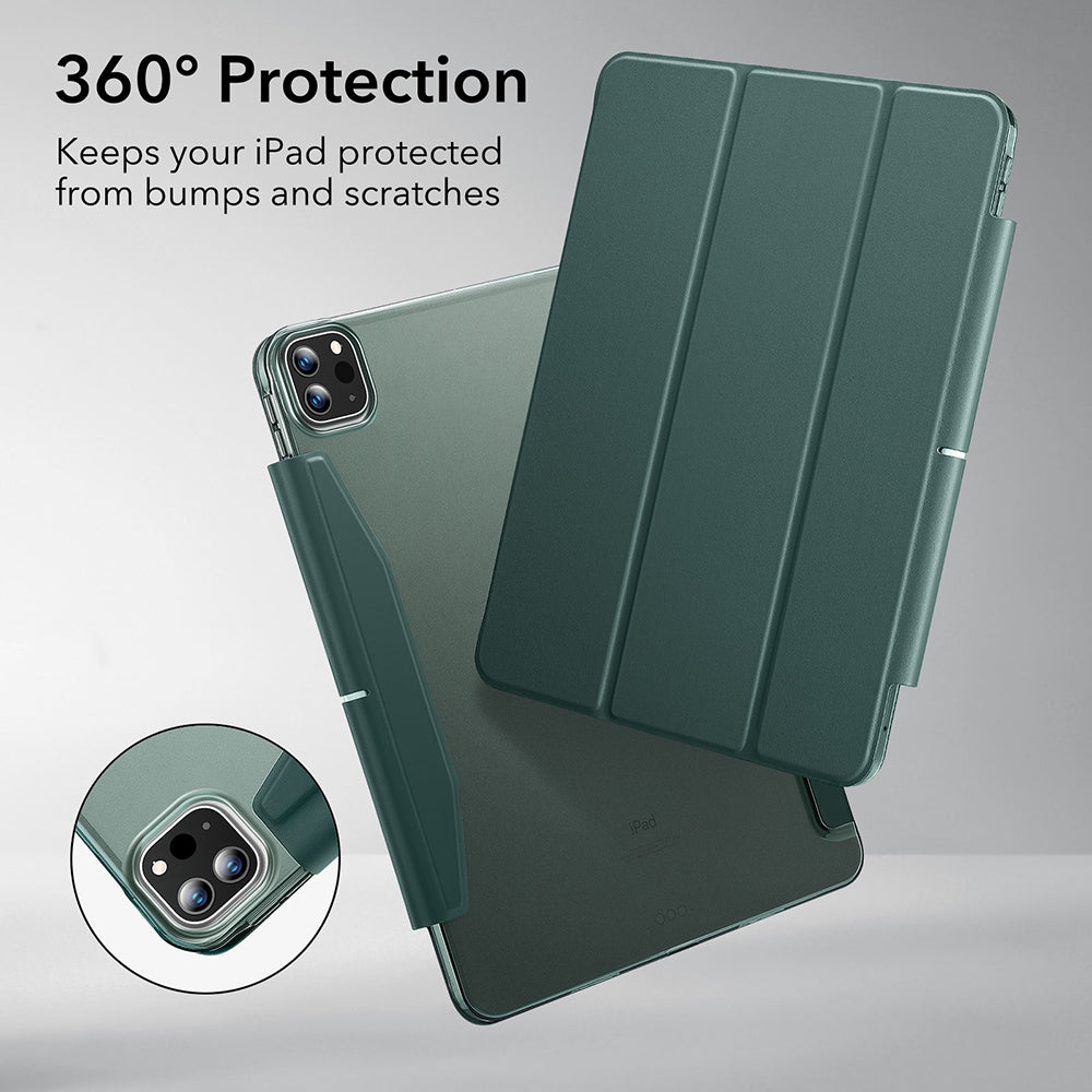 Husa de protectie tableta ESR Ascend Trifold compatibil cu iPad Pro 13 (2024) / iPad Pro 13 (2025), Verde Padure
