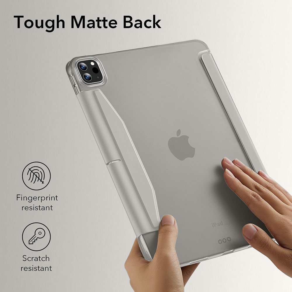 Husa de protectie tableta ESR Ascend Trifold compatibil cu iPad Pro 13 (2024) / iPad Pro 13 (2025), Gri