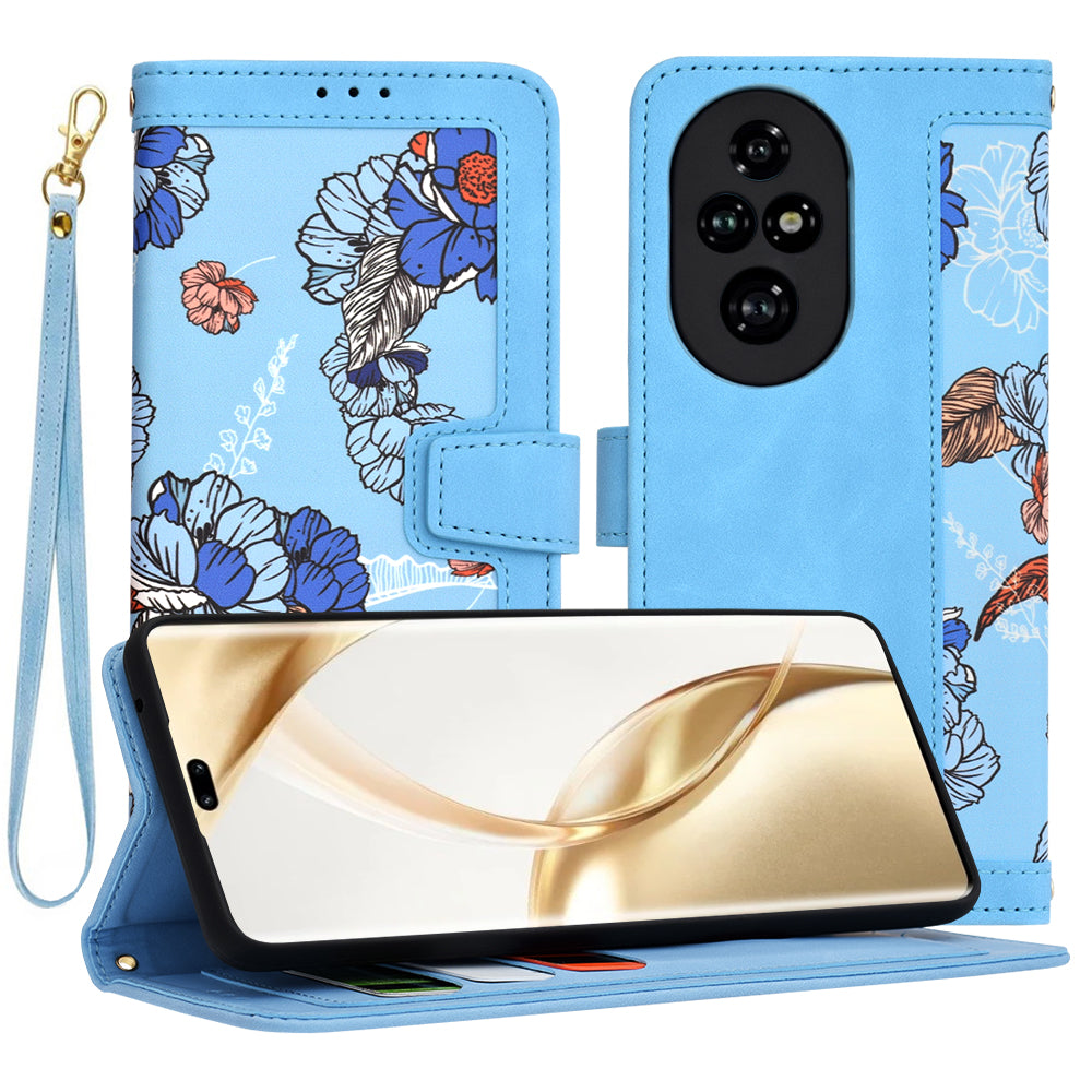 Husa de protectie Techsuit FlipCraft compatibil cu Honor 200 Pro, Vibrant Blue