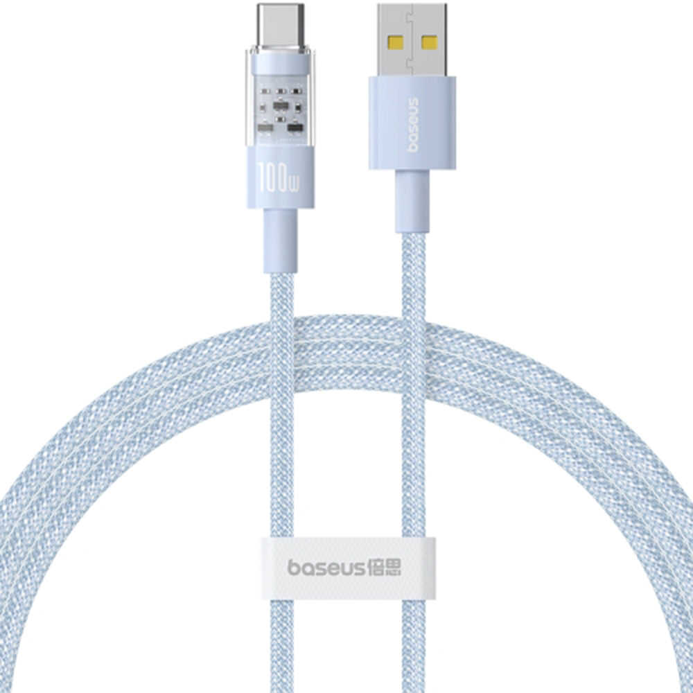 Cablu Baseus Gem (P10373002311-00), USB to Type-C, Super Fast Charging 100W, 1m, Galaxy Blue