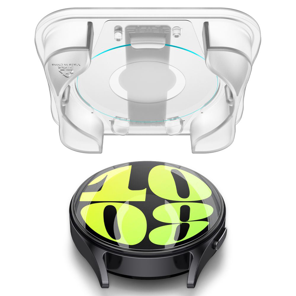 Accesoriu smartwatch Spigen (set de 2) Glas.tR EZ Fit (AGL08493) compatibil cu Samsung Galaxy Watch7 44mm, Transparent