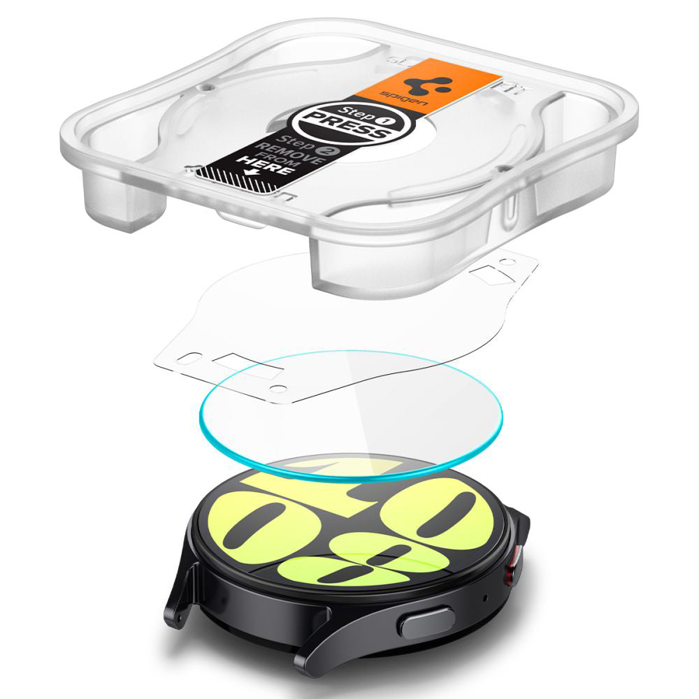 Accesoriu smartwatch Spigen (set de 2) Glas.tR EZ Fit (AGL08493) compatibil cu Samsung Galaxy Watch7 44mm, Transparent