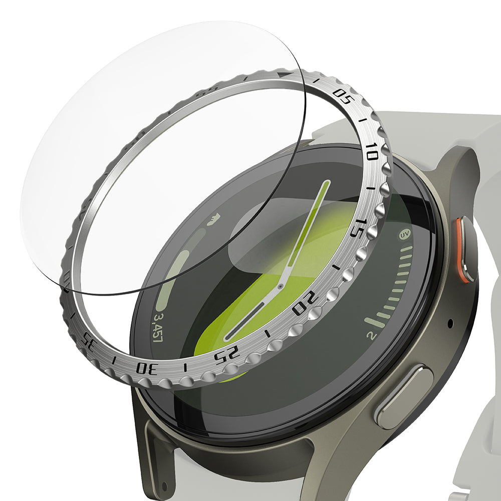 Accesoriu smartwatch Ringke Bezel Styling compatibil cu Samsung Galaxy Watch7 40mm, Argintiu Pattern5 (Cb-Gw7-40-01)