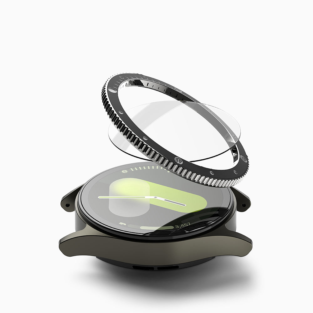 Accesoriu smartwatch Ringke Premium Bezel Styling compatibil cu Samsung Galaxy Watch7 40mm, Negru Pattern2 (Cb-Gw7-40-99)