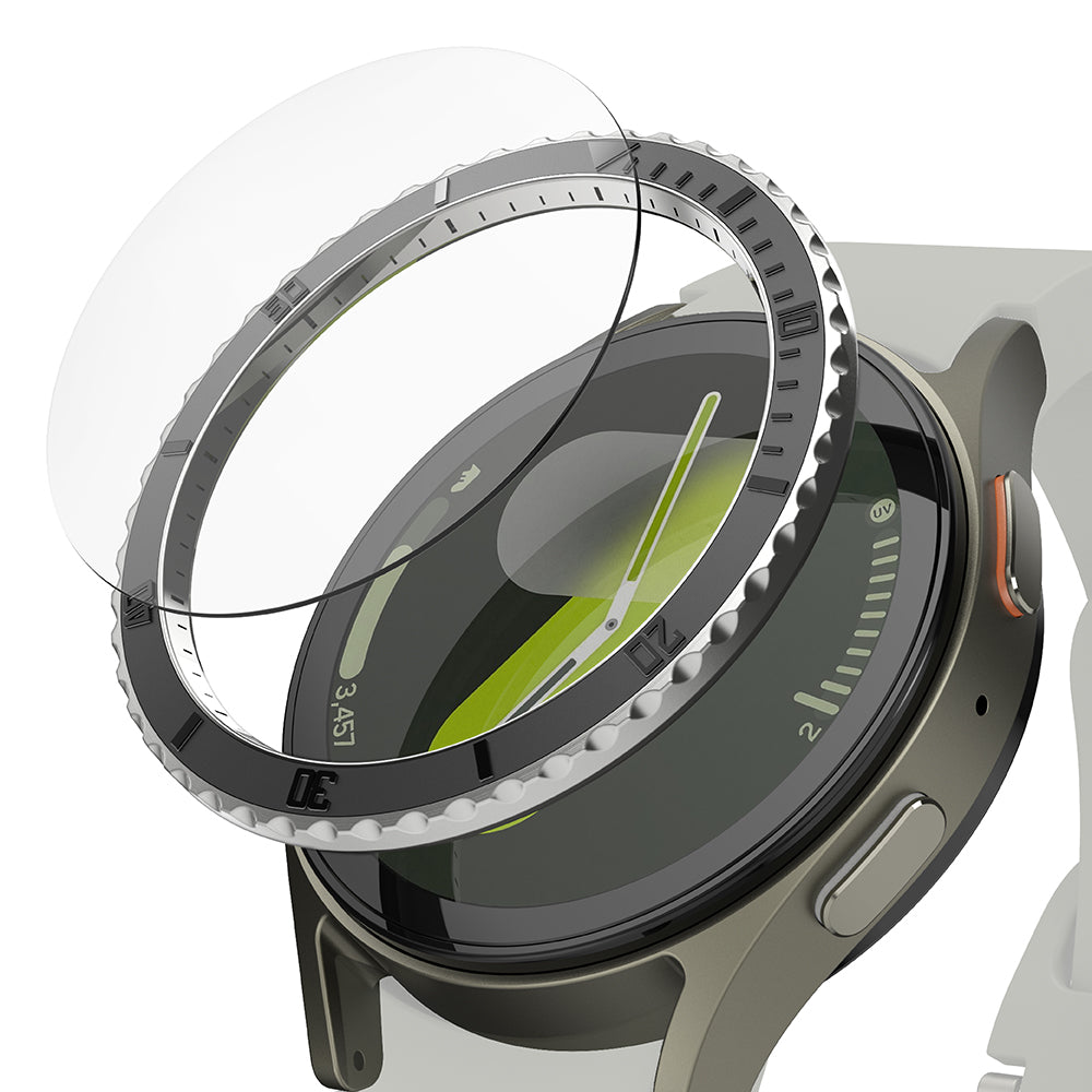 Accesoriu smartwatch Ringke Premium Bezel Styling compatibil cu Samsung Galaxy Watch7 44mm, Negru Pattern3 (Cb-Gw7-44-96)