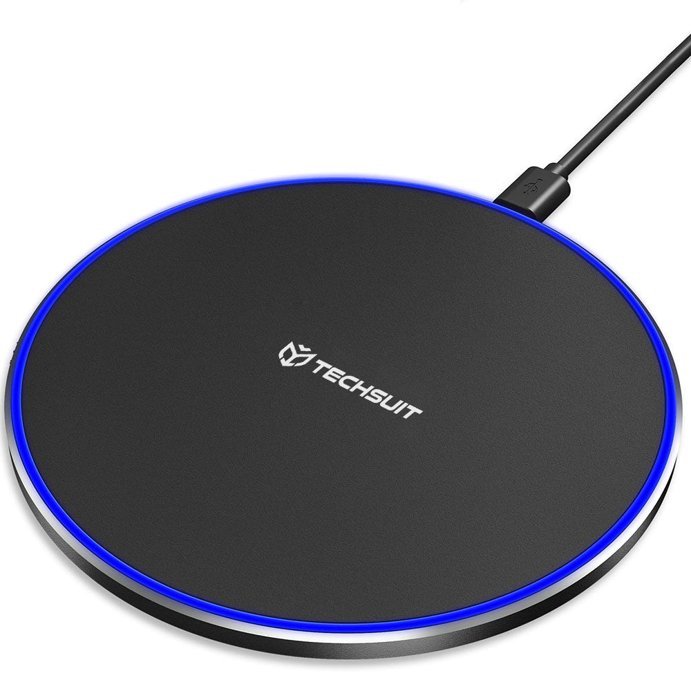 Incarcator Techsuit Wireless Premium (CHWR031), RGB Colors, 15W, 3A, Negru