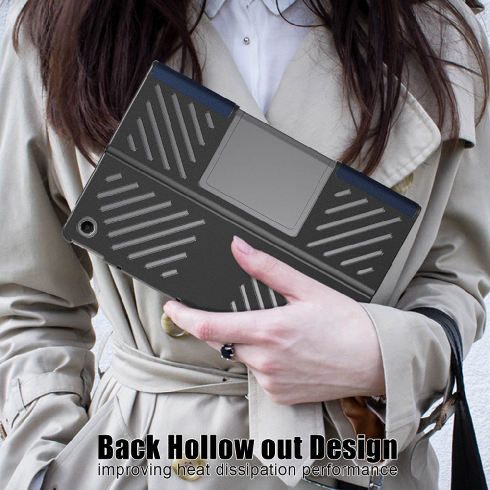Husa de protectie tableta Techsuit FoldPro compatibil cu Lenovo Tab Plus, Albastru