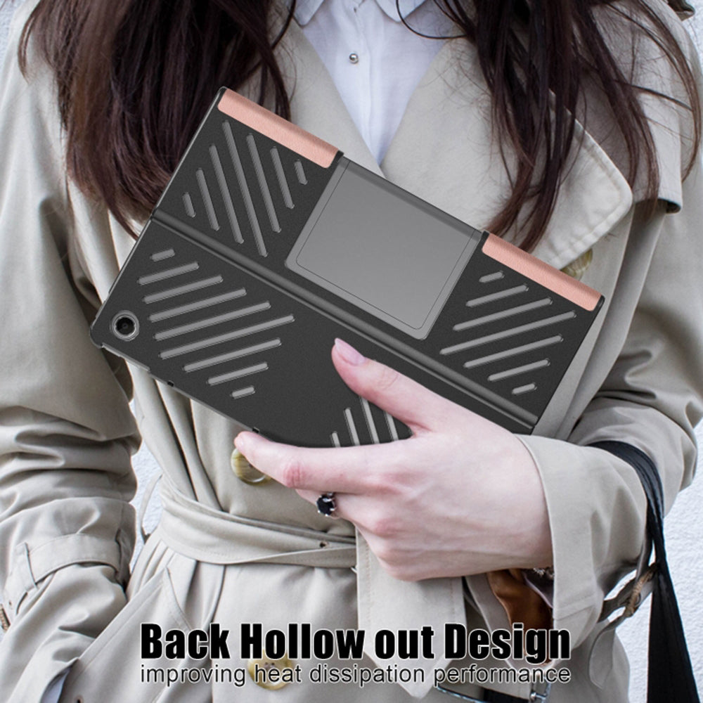Husa de protectie tableta Techsuit FoldPro compatibil cu Lenovo Tab Plus, Roz Auriu