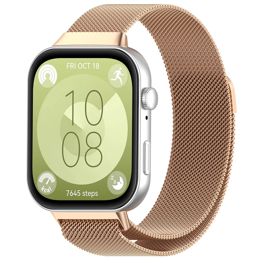 Curea smartwatch Techsuit Watchband (W009) compatibil cu Huawei Watch Fit 3 / Fit 4 / Fit 4 Pro, Roz Auriu