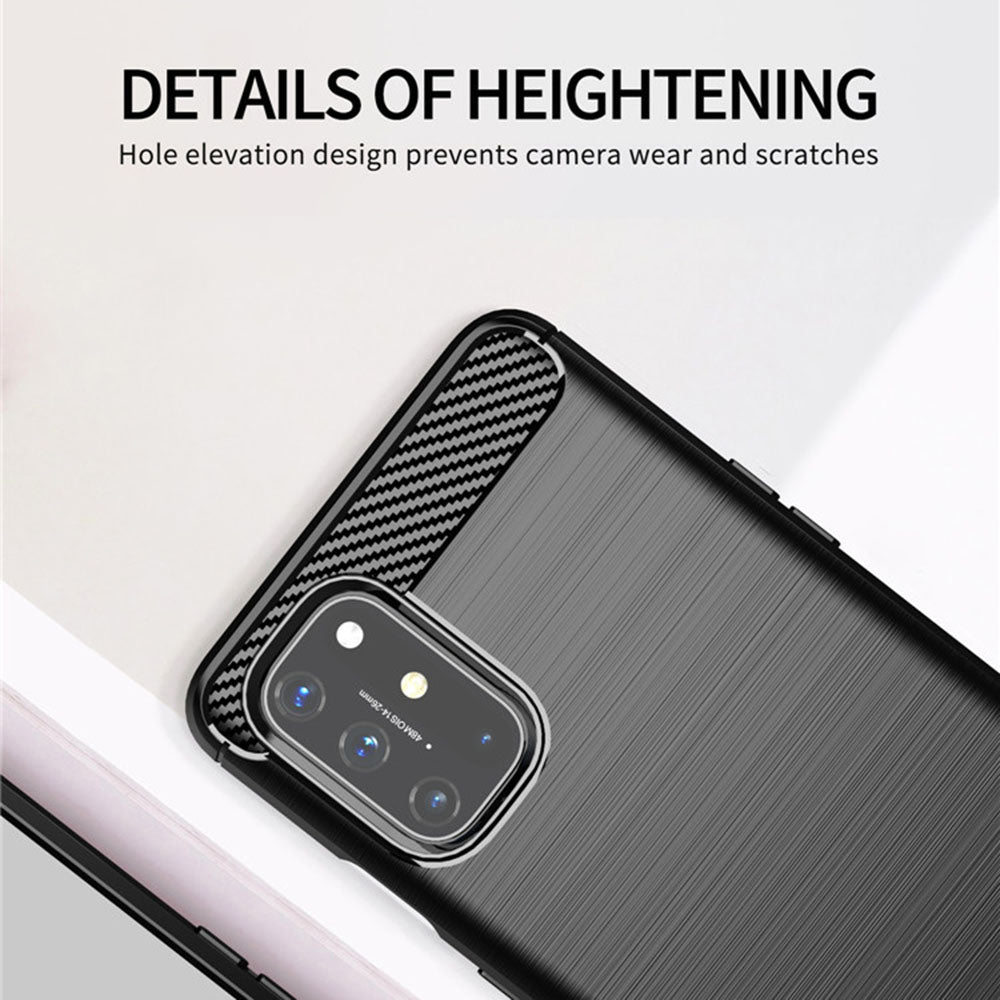 Husa de protectie Techsuit Carbon Silicone compatibil cu OnePlus 9, Negru