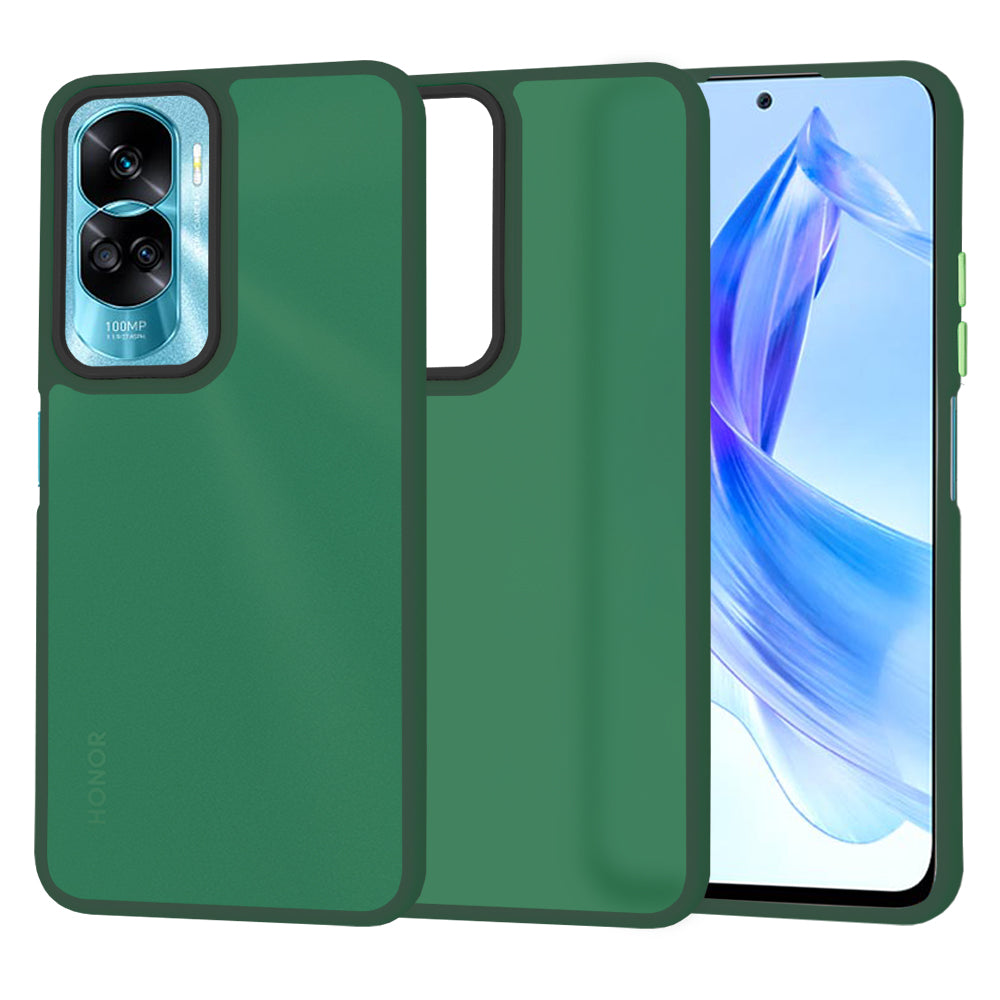 Husa de protectie Techsuit HaloFrost Series compatibil cu Honor 90 Lite, Bleumarin Green