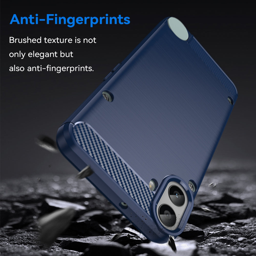 Husa de protectie Techsuit Carbon Silicone compatibil cu Nothing CMF Phone 1, Albastru